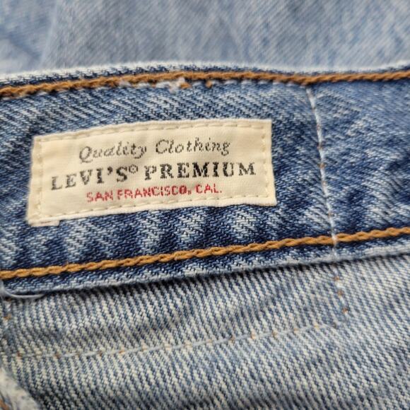 Levi's Premium Wedgie High Rise Jean Raw Hem Size 25 - Picture 4 of 11